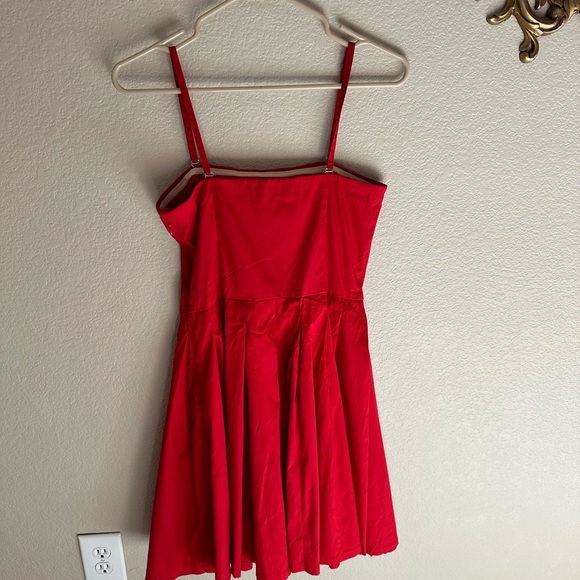 Love Moschino red plated dress with white heart size 4 - Picture 7 of 7